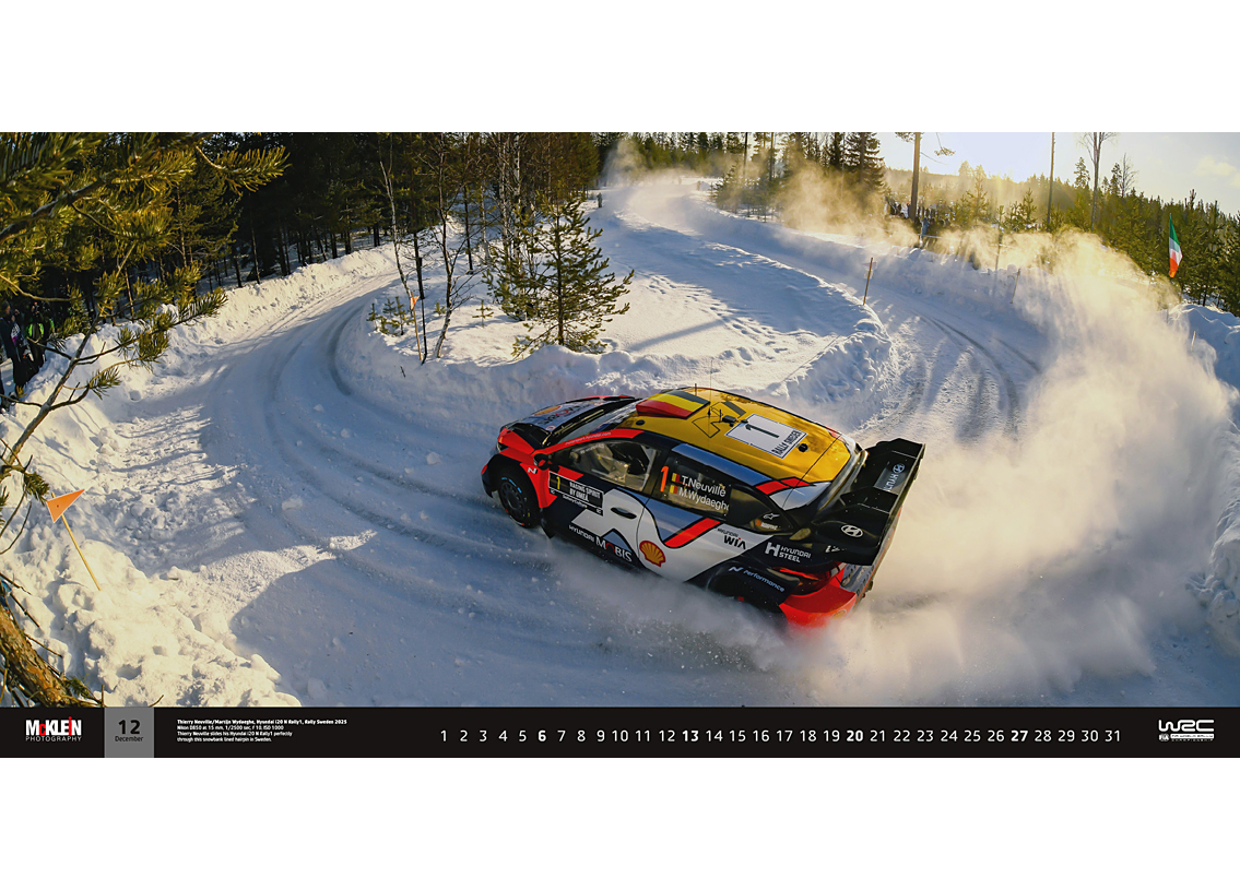 Rallye Kalender The Wider View 2026 95 x 48cm