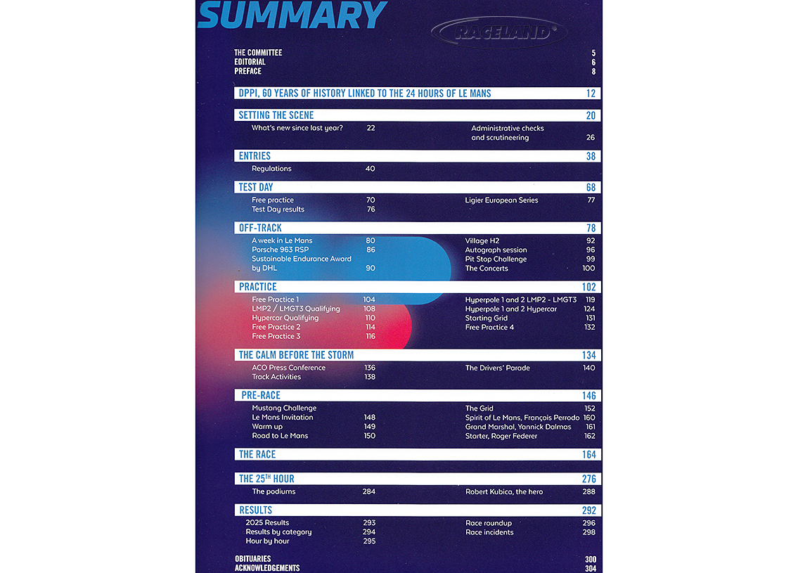 Le Mans 24 Hours 2025 das offizielle Jahrbuch des ACO