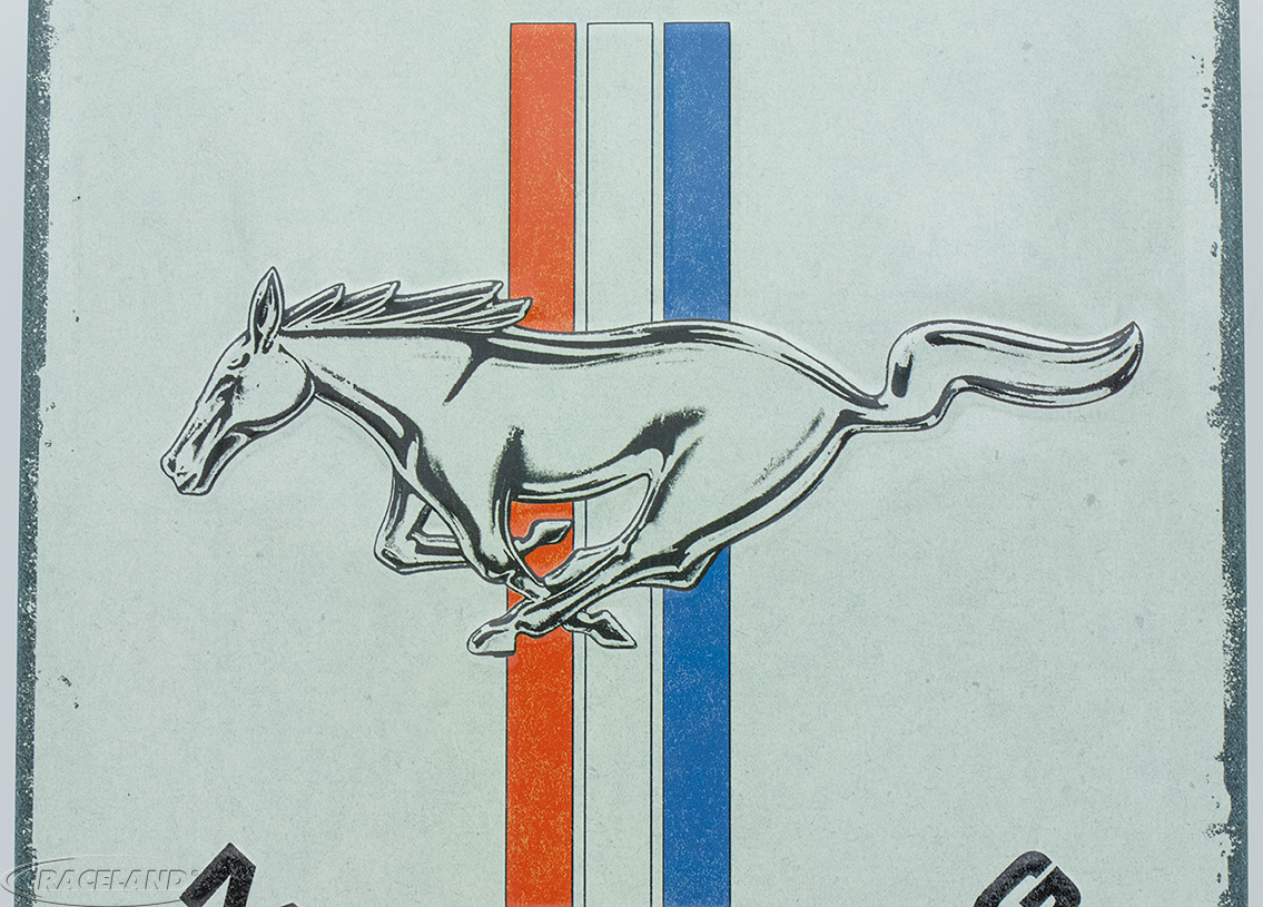 Blechschild Ford Mustang Horse & Stripes 20 x 30cm
