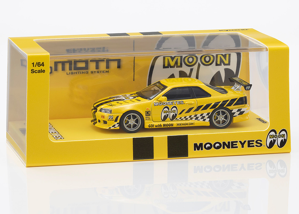 Nissan Sklyine GT-R R34 Mooneyes 2 2026 Mit LED Scheinwerfern und Rückleuchten