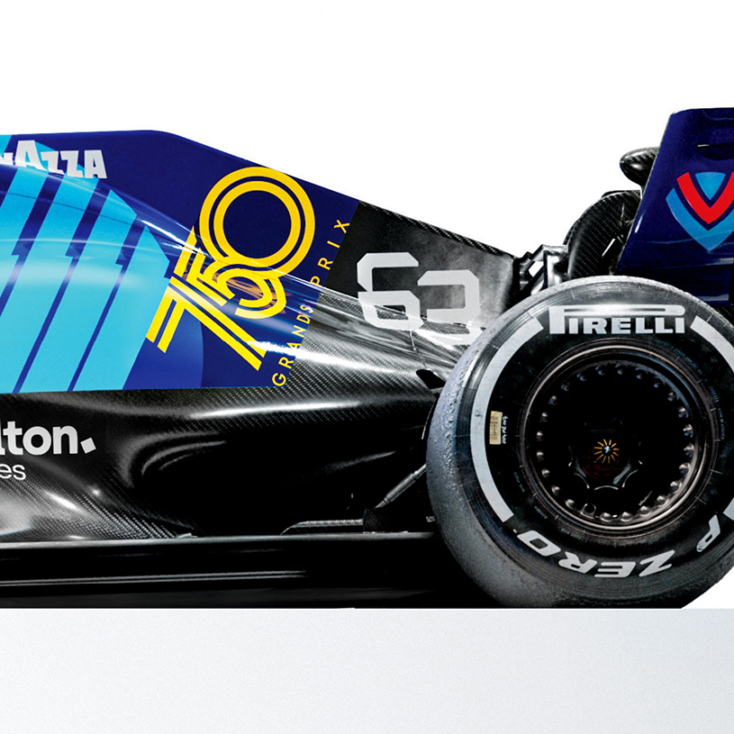 Poster Williams F1 Racing GP Monaco 2021 750. F1 Grand Prix 50x70cm