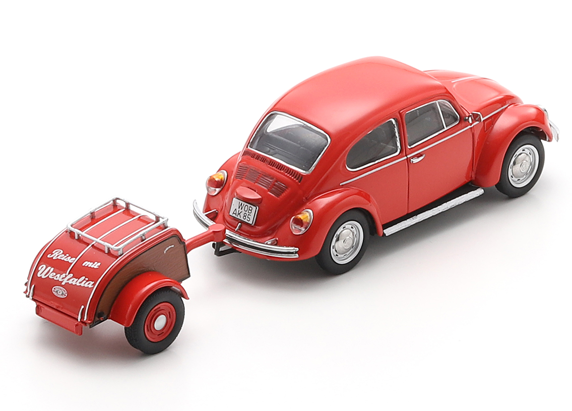 Volkswagen Käfer mit Westfalia Anhänger 1979 - rot