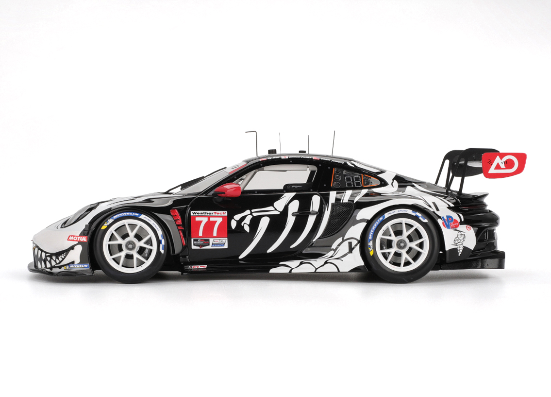 Porsche 911 GT3 R AO Racing Skeleton Rexy Petit Le Mans IMSA 2025