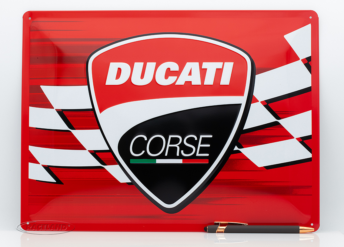 Blechschild Ducati Corse Racing Flag 30 x 40cm
