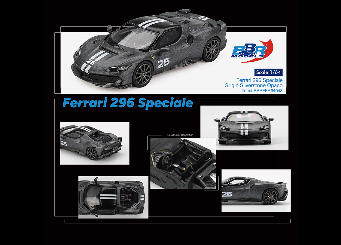 Ferrari 296 Speciale 2025 - Grigio Silverstone Opaco