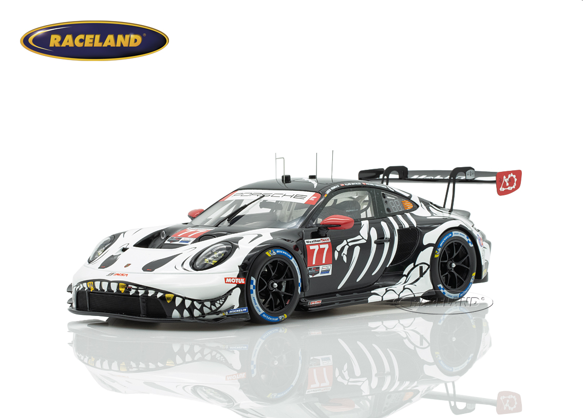 Porsche 911 GT3 R AO Racing Skeleton Rexy Petit Le Mans IMSA 2025