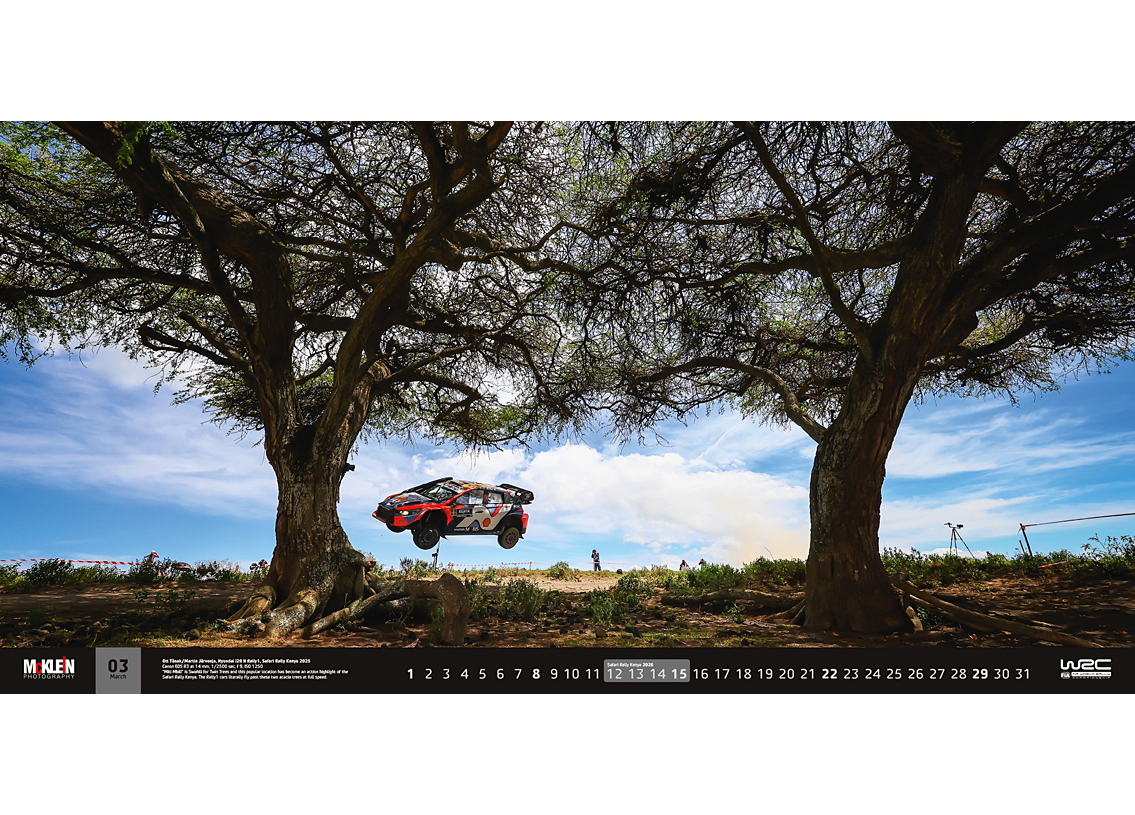 Rallye Kalender The Wider View 2026 95 x 48cm