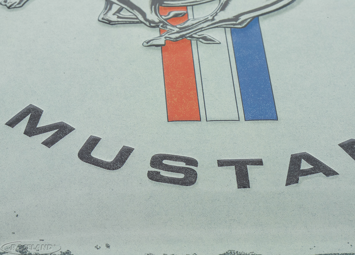Blechschild Ford Mustang Horse & Stripes 20 x 30cm
