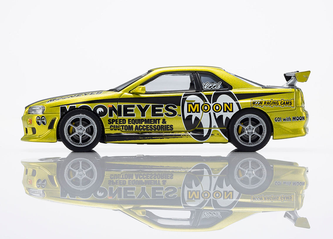 Nissan Sklyine GT-R R34 Mooneyes 1 2026 Mit LED Scheinwerfern und Rückleuchten