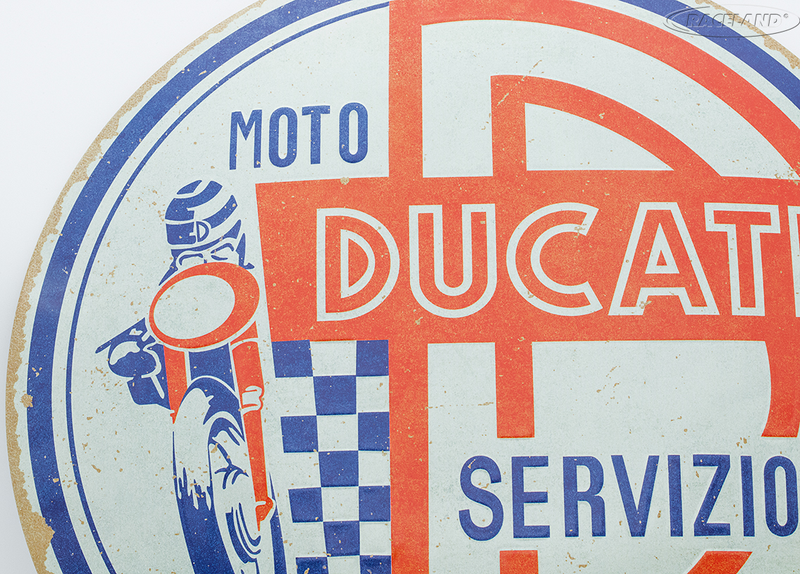 Blechschild Ducati Moto Servizio rund 35 x 35cm