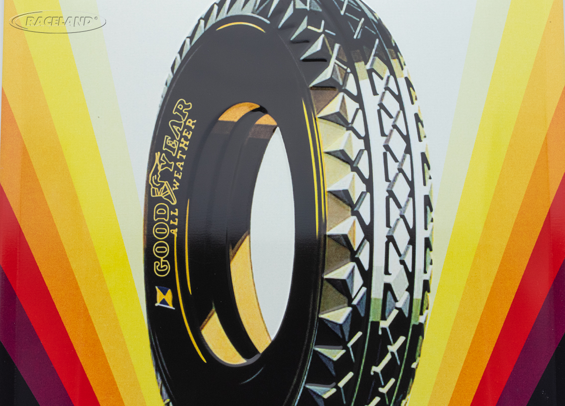 Blechschild Goodyear Rainbow Wheel 30 x 40cm