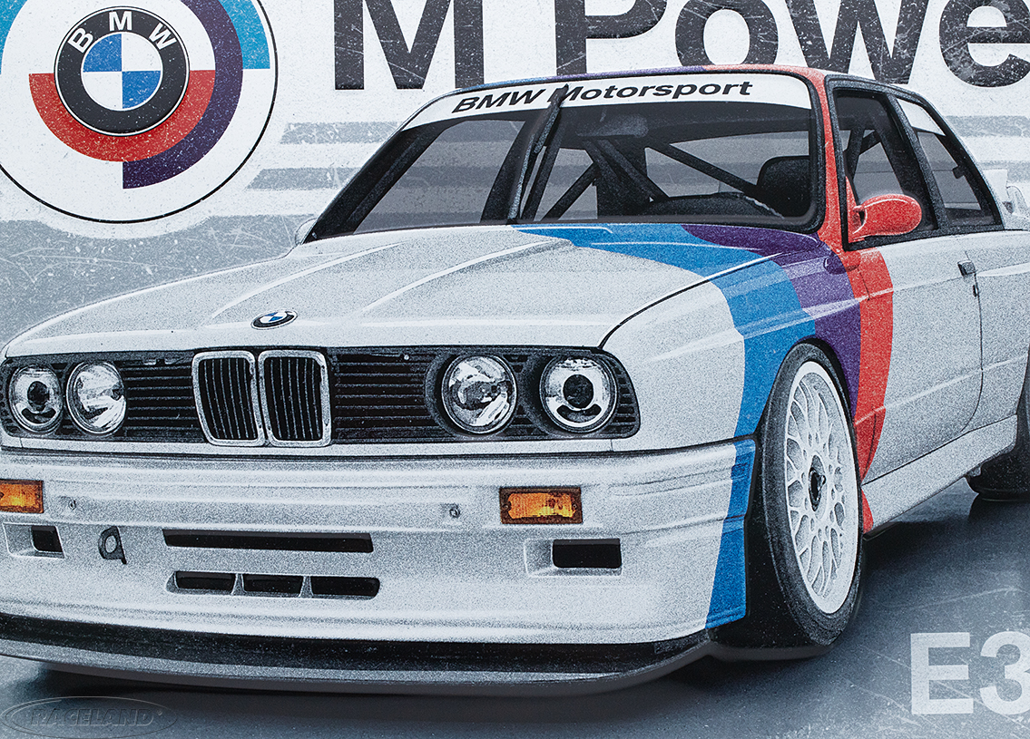 Blechschild BMW E30 M3 BMW Motorsport 30 x 40cm