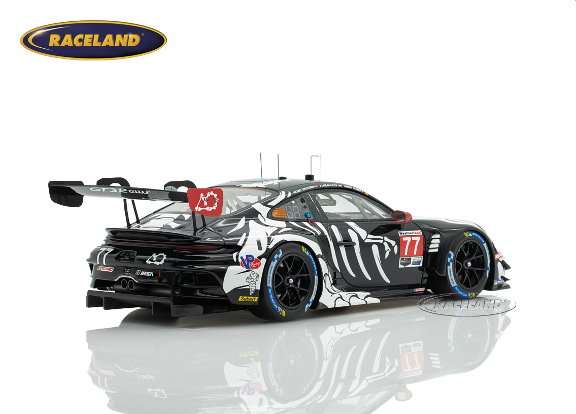 Porsche 911 GT3 R AO Racing Skeleton Rexy Petit Le Mans IMSA 2025