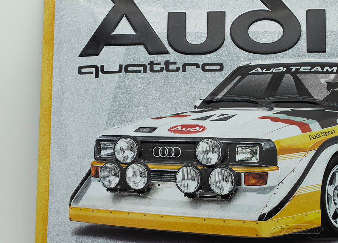 Blechschild Audi Sport Quattro S1 E2 Gruppe B 30 x 40cm