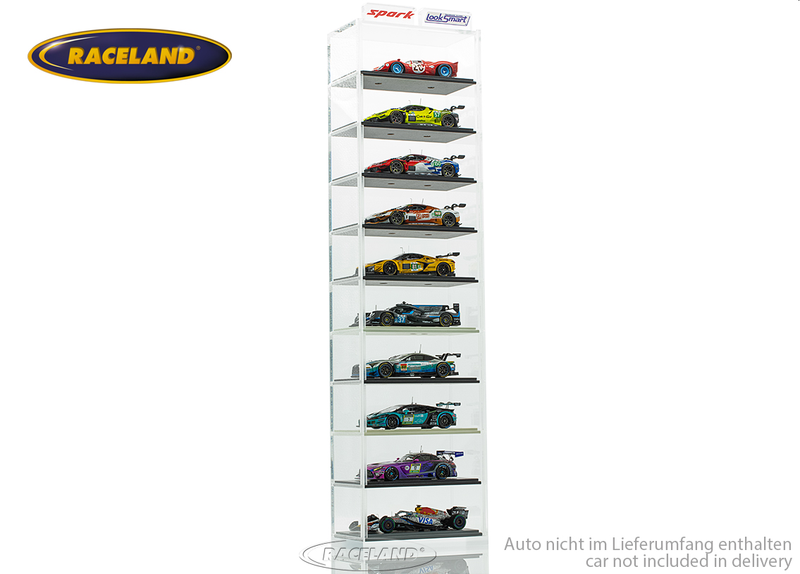 Turm-Vitrine für 10 Spark Modelle im Maßstab 1:43