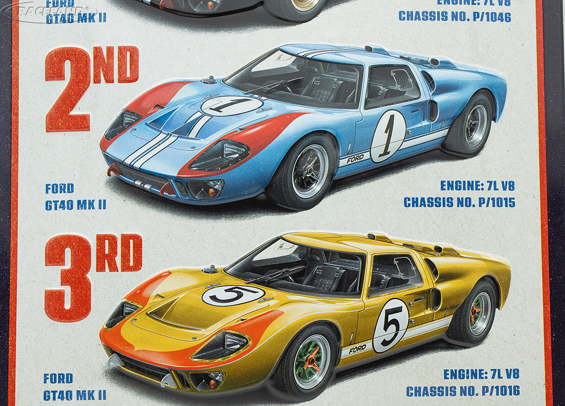Blechschild 24H Le Mans Ford GT40 Sieger 1966 30 x 40cm