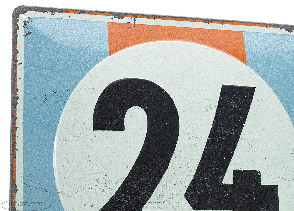 Blechschild 24h Le Mans - A century of Racing GULF Design 30 x 40cm