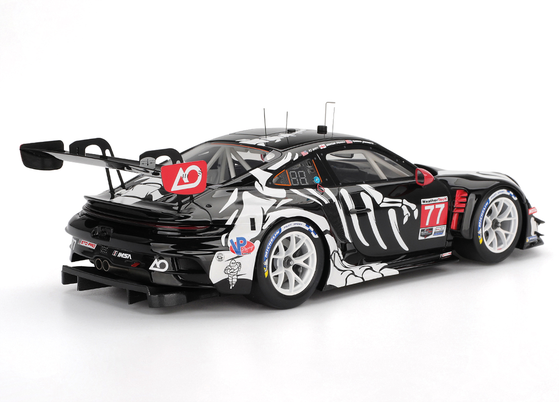 Porsche 911 GT3 R AO Racing Skeleton Rexy Petit Le Mans IMSA 2025