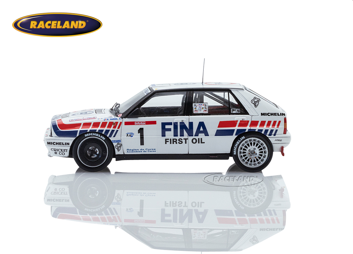 Lancia Delta Integrale 16V Jolly Club Fina 2° Rallye Korsika Frankreich 1991