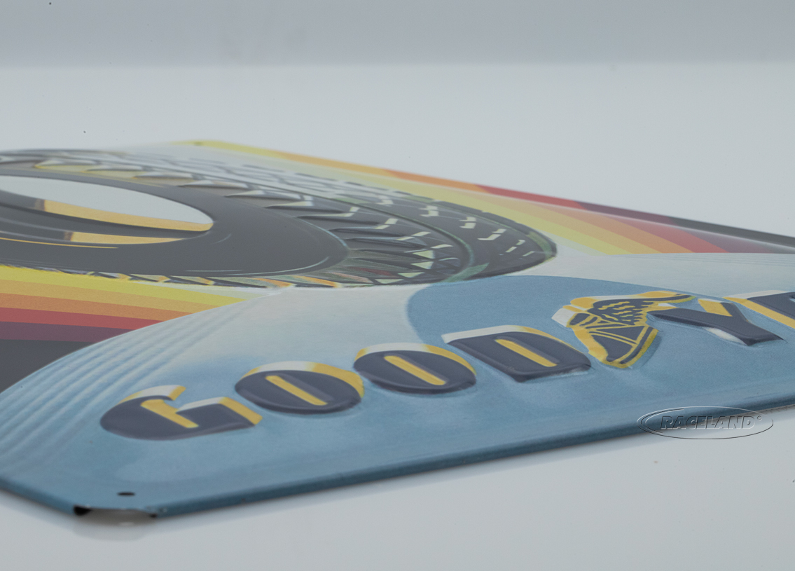 Blechschild Goodyear Rainbow Wheel 30 x 40cm