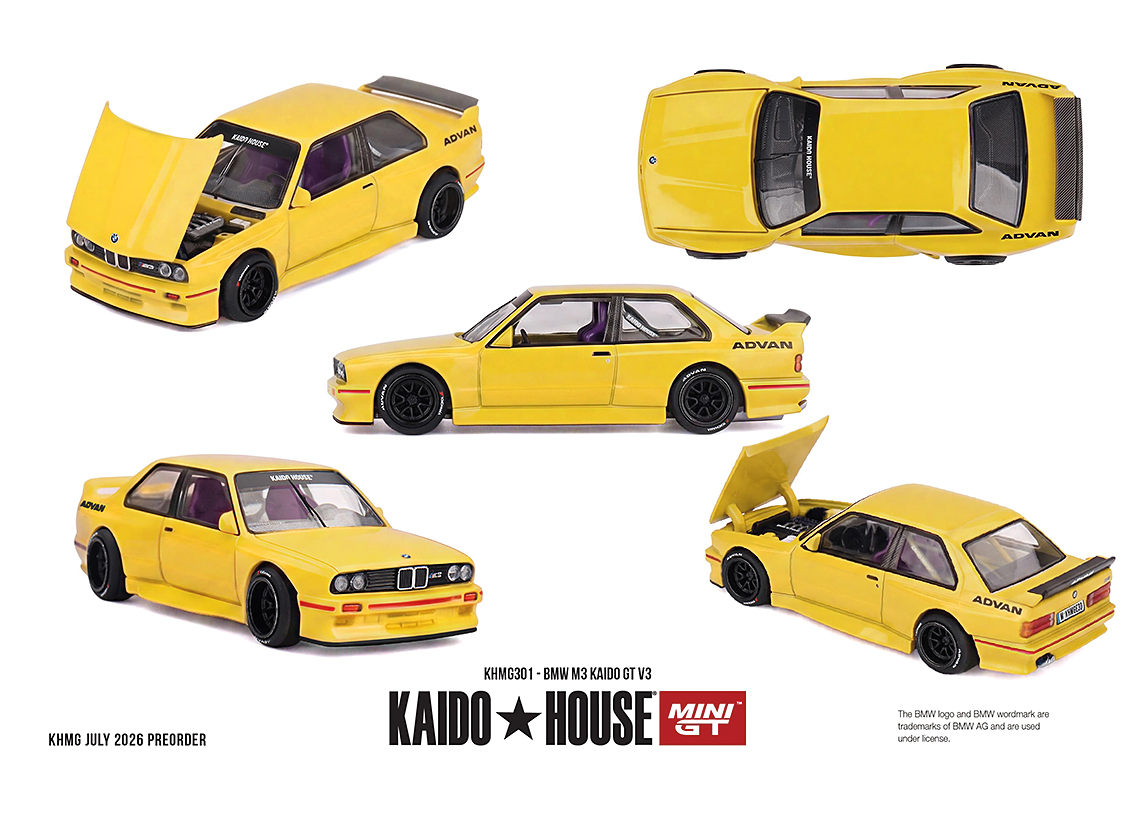 BMW M3 E30 Kaido GT V3 1989 - gelb