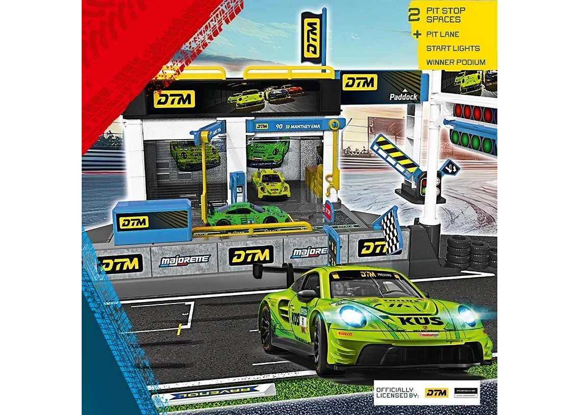 DTM Pit Stop Set mit Porsche 911 GT3 R Manthey Racing