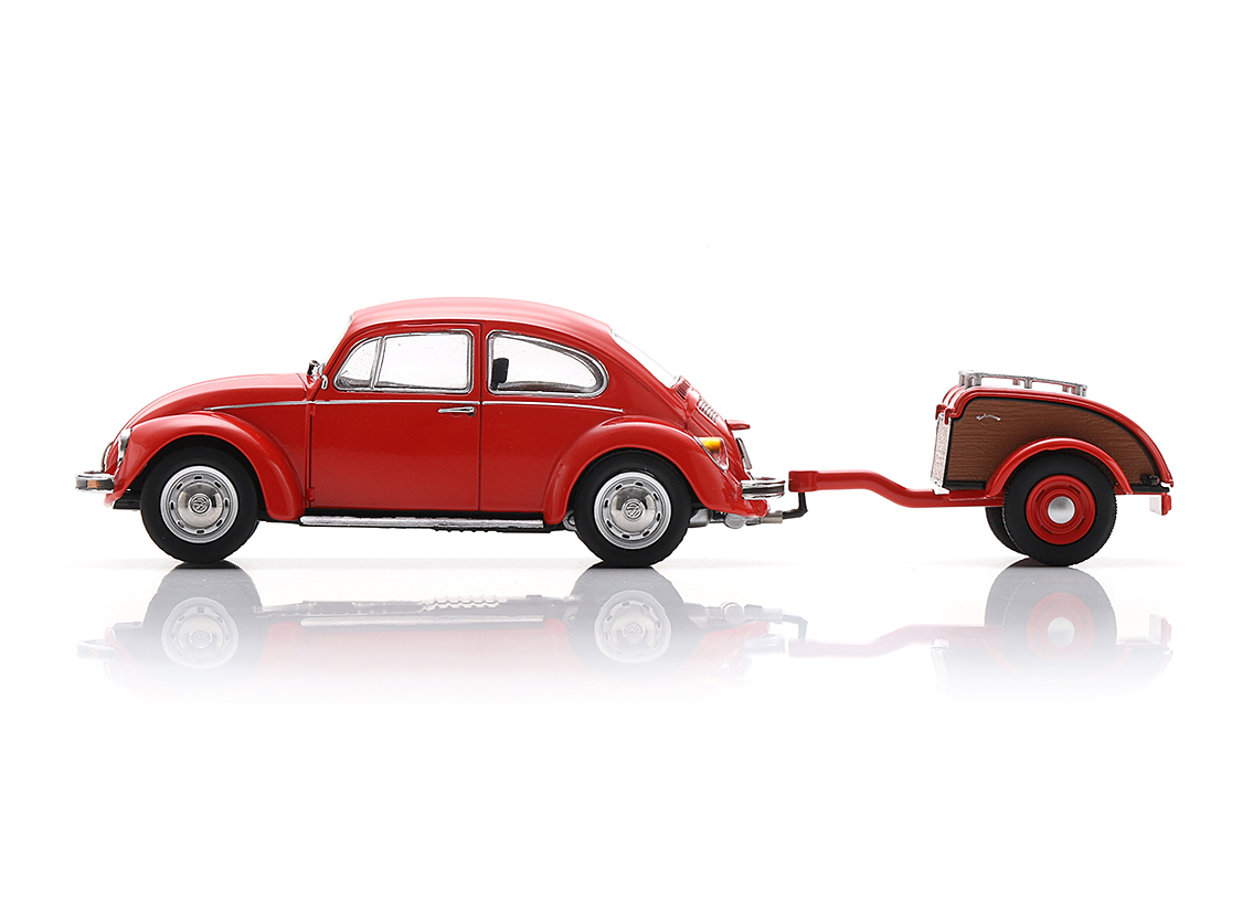 Volkswagen Käfer mit Westfalia Anhänger 1979 - rot