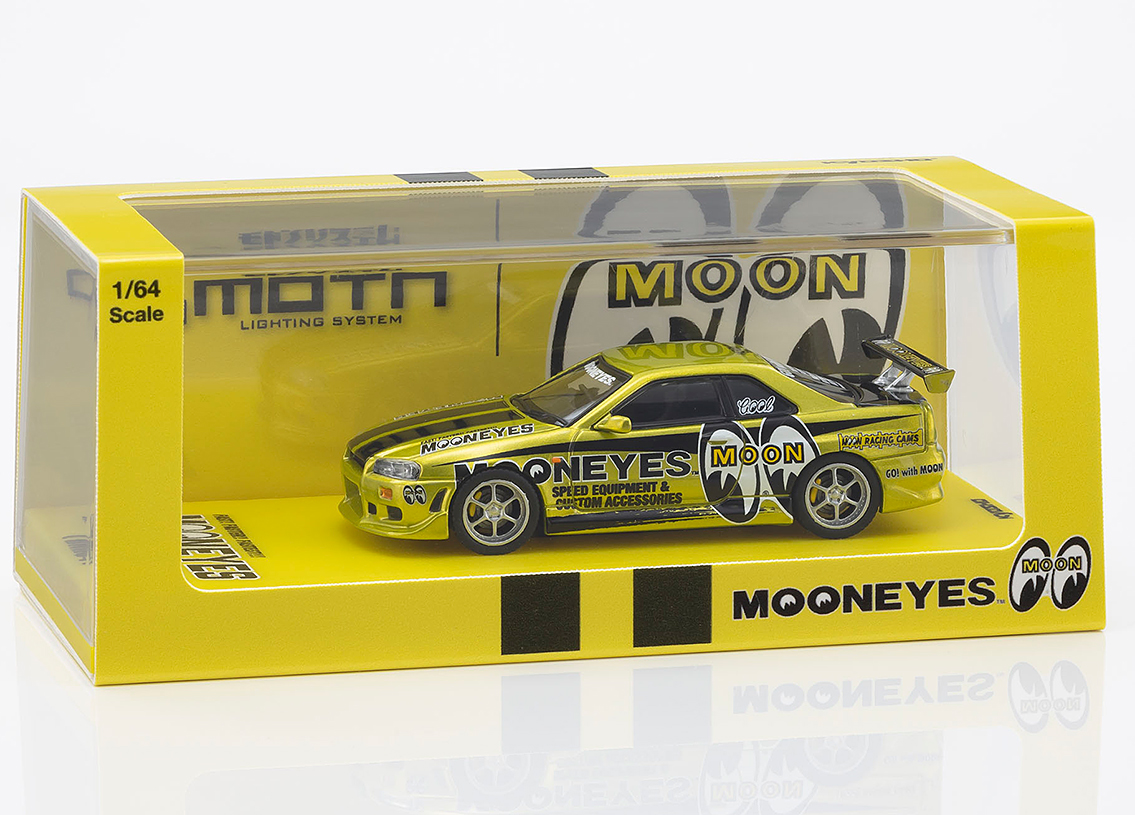 Nissan Sklyine GT-R R34 Mooneyes 1 2026 Mit LED Scheinwerfern und Rückleuchten