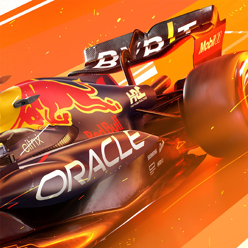 Poster Oracle Red Bull Racing F1 Max Verstappen GP Holland 2022 50x70cm