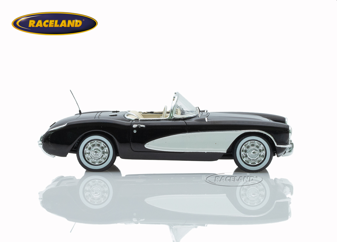 Chevrolet Corvette C1 V8 Cabriolet 1956 - schwarz/weiß