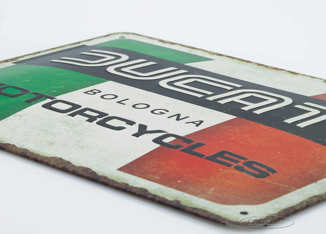 Blechschild Ducati Italy Giugiaro Logo 15 x 20cm