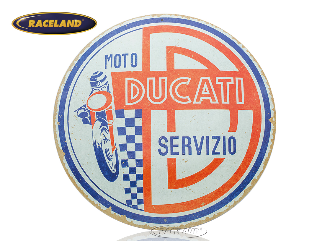 Blechschild Ducati Moto Servizio rund 35 x 35cm