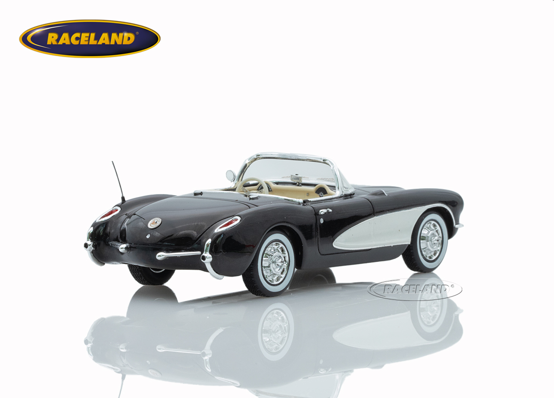 Chevrolet Corvette C1 V8 Cabriolet 1956 - schwarz/weiß