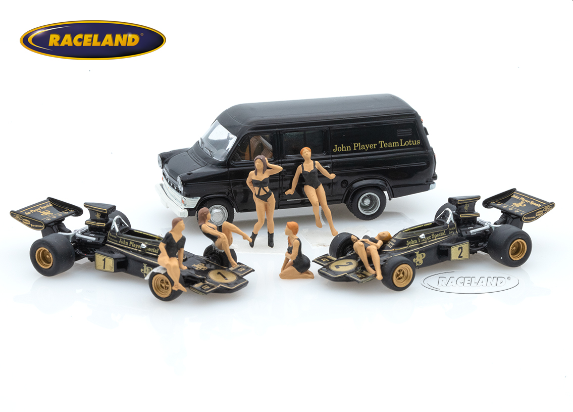 Set Lotus 72E JPS und Ford Transit GP Deutschland Nürburgring 1973