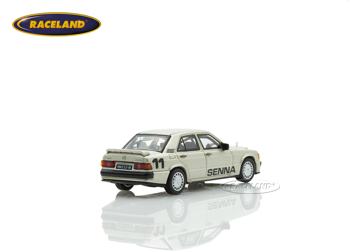 Mercedes Benz 190E 2.3 Race Of Champions 1984 mit Ayrton Senna Figur