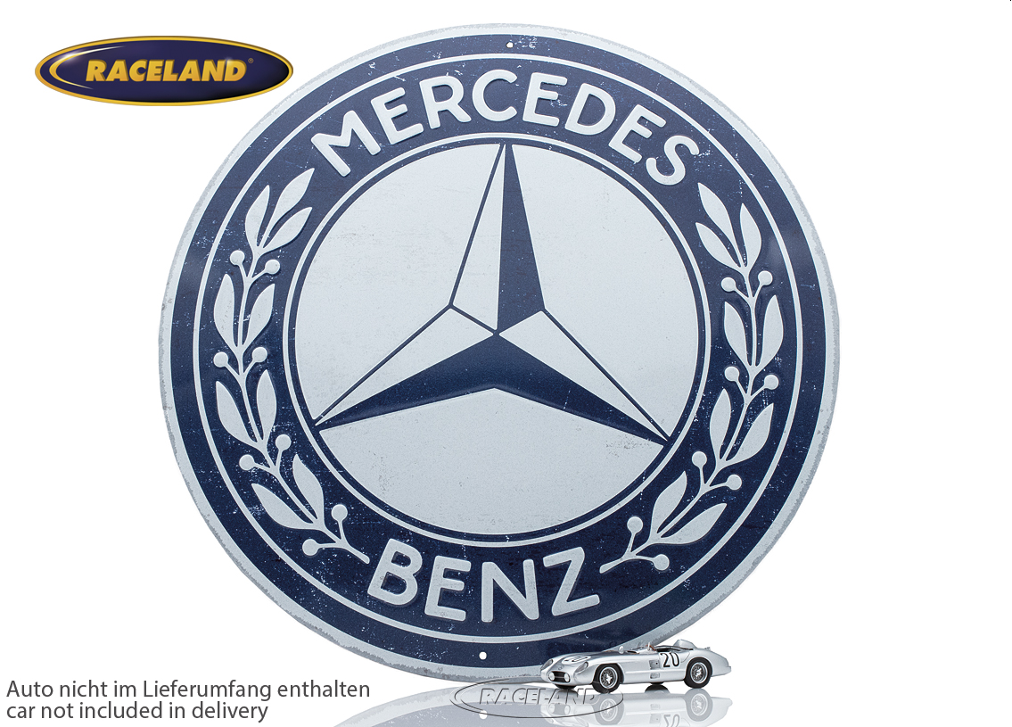 Blechschild Mercedes Benz Logo rund 35 x 35cm