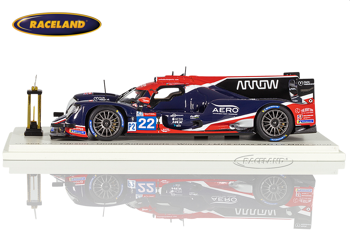 Oreca 07 Gibson LMP2 United Autosports 5° Le Mans 2020 Sieger LMP2 mit Pokal