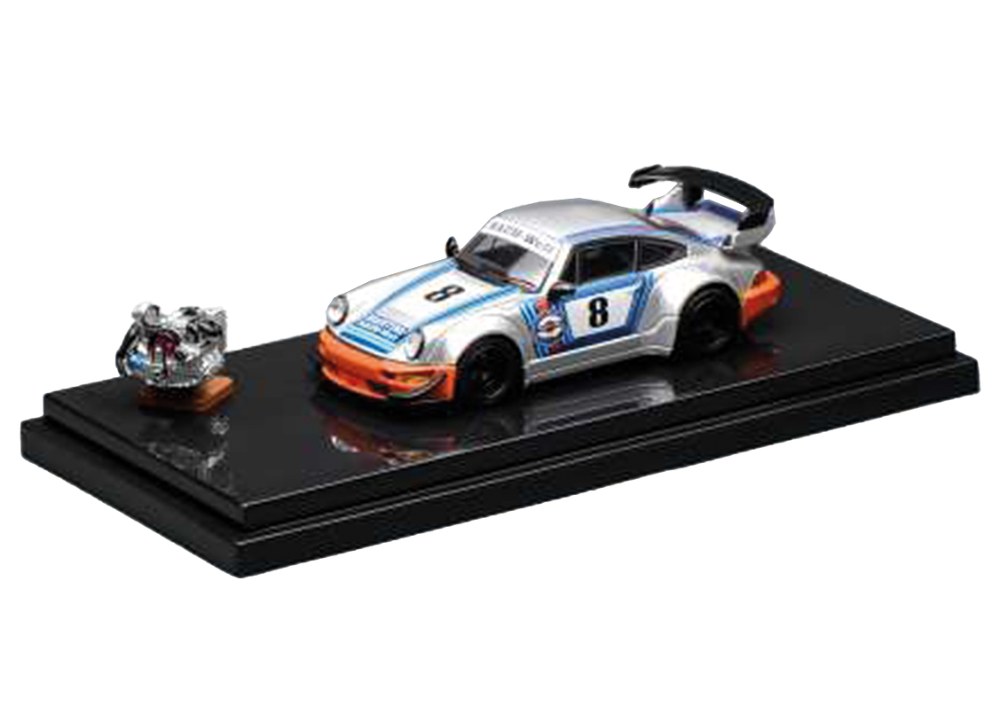 Porsche RWB 964 Martini magnetic air-cooled engine