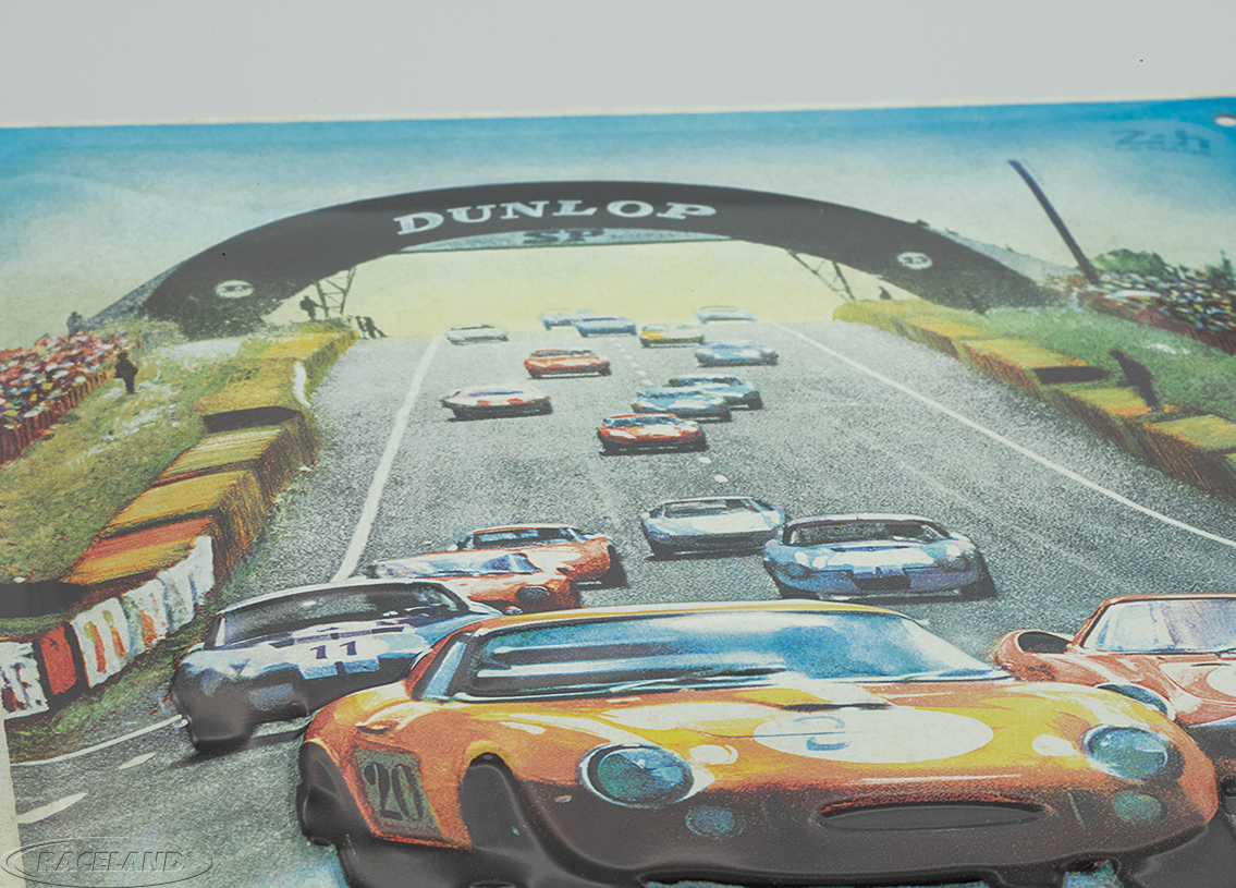 Blechschild 24H Le Mans Racing Poster 1966 20 x 30cm