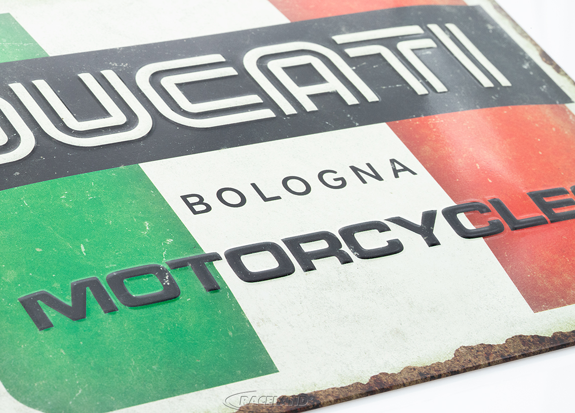 Blechschild Ducati Italy Giugiaro Logo 15 x 20cm