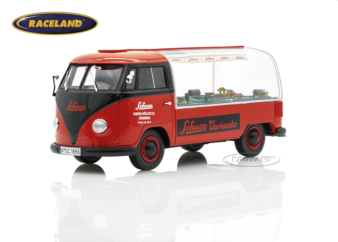 VW T1 Werbetransporter Schuco Varianto 1958 - rot schwarz