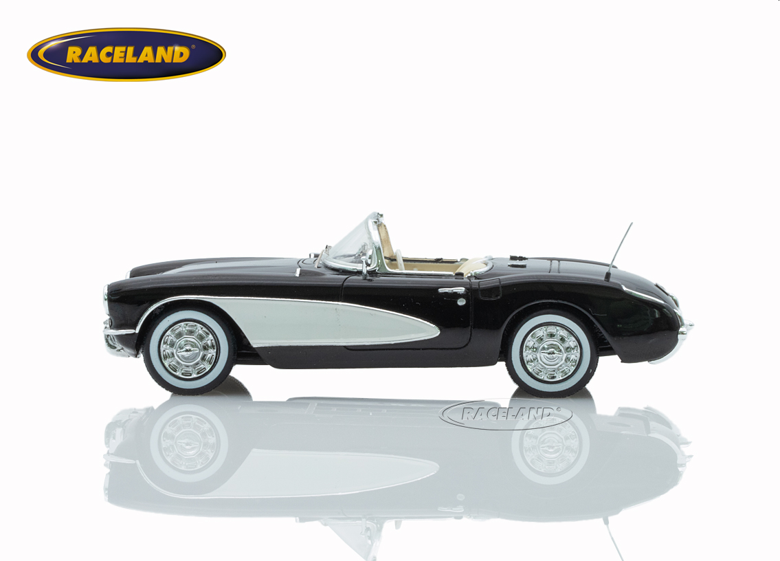 Chevrolet Corvette C1 V8 Cabriolet 1956 - schwarz/weiß