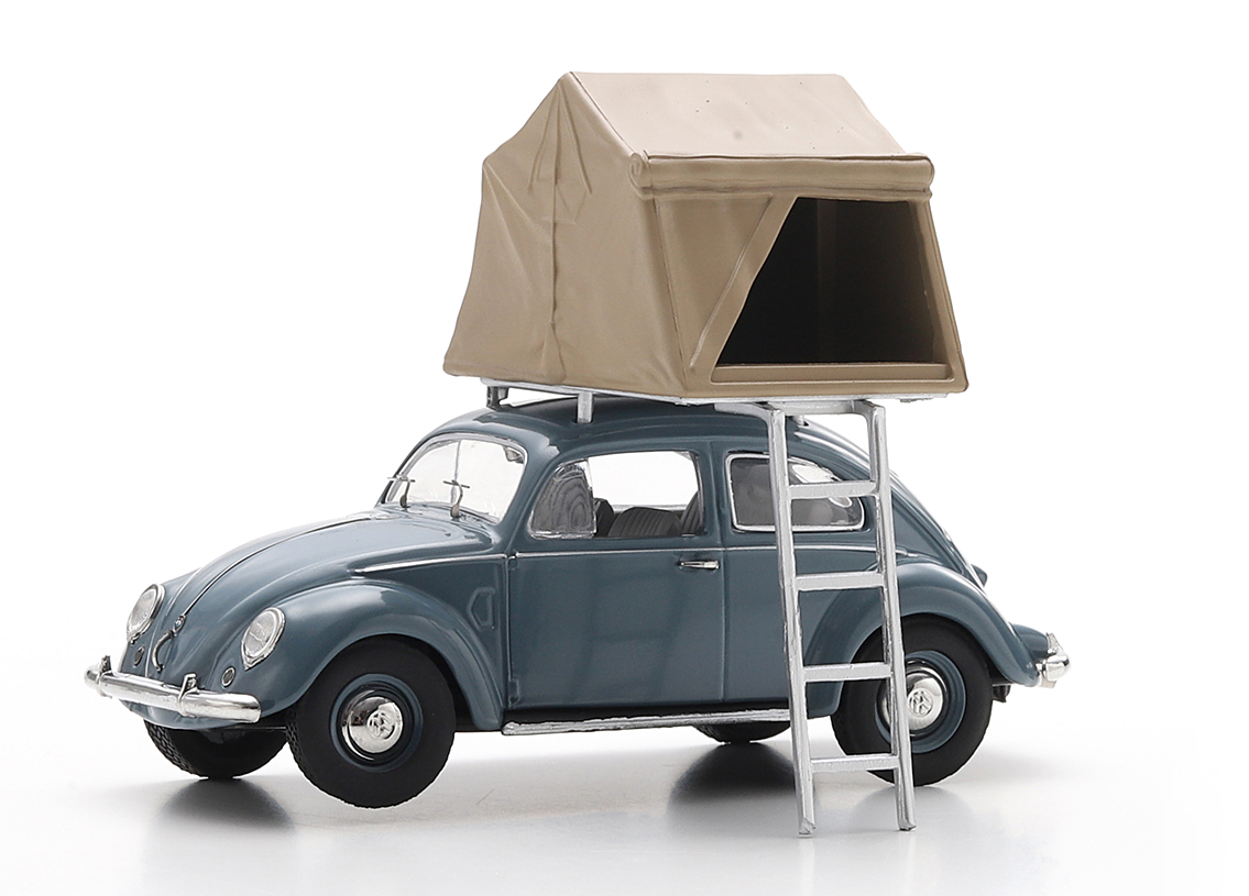 Volkswagen Käfer mit Dachzelt 1951 - blau