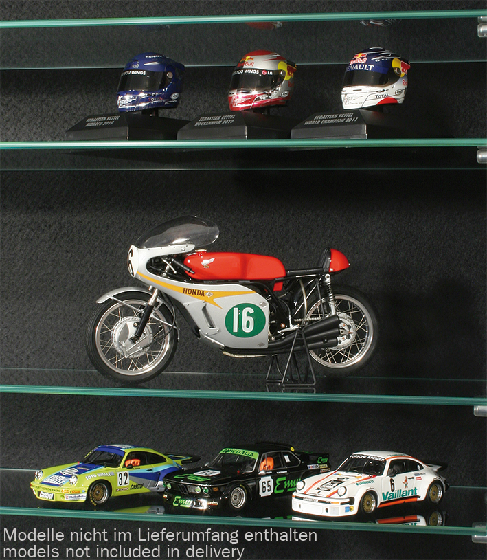 Wandvitrine Raceland, 100% staubdichte Sammlervitrine